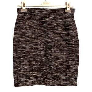 VINTAGE ESCADA Women’s Size 6 - 8 Textured Pencil Skirt Black White Open Weave